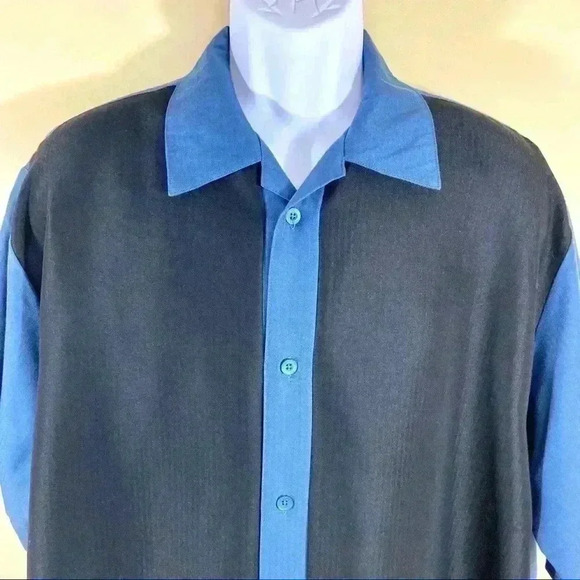 Vintage CUBAVERA Short Sleeve Panel Button-Front Traditional Shirt Size L - Picture 2 of 8
